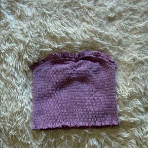 Crave Fame Purple Smocked Tube Top